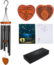 Memorial Wind Chimes, 32" Sympathy Gift for Loss of Loved One, Outdoor Decor