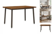 120X70X75 Cm Massivholz Akazie Natur Und Kaffee