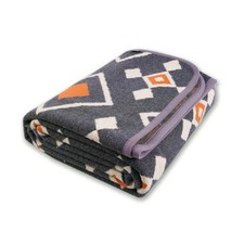 Merino Wool Blanket - 87 x 63 Thick Warm Soft Large Bed Throw - Great for Campin
