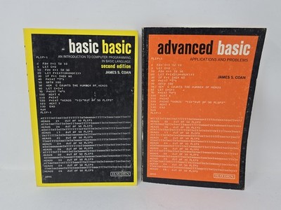 Basic BASIC & Advanced BASIC Books Intro to Computer Programming James S. Coan
