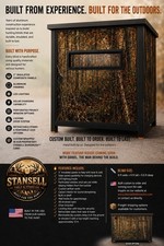 Stansell Field & Stand Co. Insulated 6x6x5.5 Box Blind, BarkBrush, 1 Window