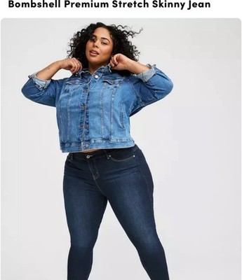 TORRID Premium Bombshell Skinny Stretch Jean Dark Shaping Elastic Waist 22S NWOT