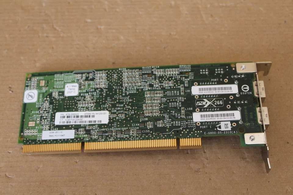HP 3PAR FC-Controller 2-Port 4Gbps FC PCI-X 641233-001 Low Profil - Bild 4 von 4