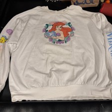 Disney Little Mermaid Crew Neck Sweatshirt Xxl 2xl