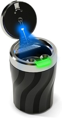 Großer Car Ashtray mit LED-Licht, Flammhemmend, Air-Sealed, Humanisiertes Design