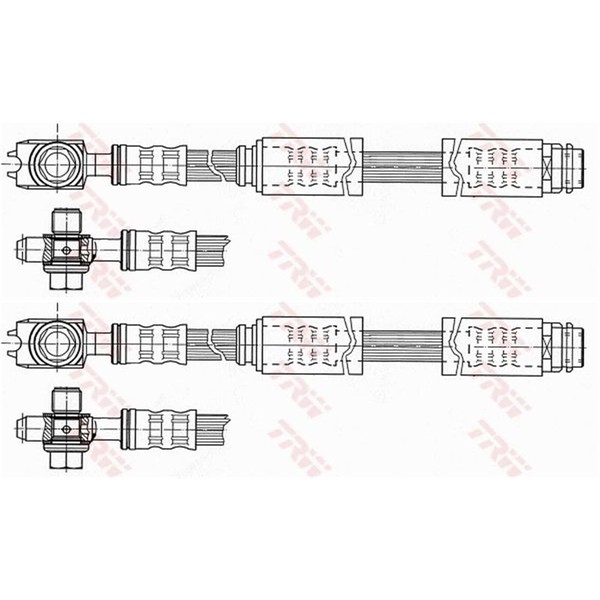 2X TRW BremsschlÄUche Vorne Beidseitig Passend FÜR Audi A3 TT VW NEW-image