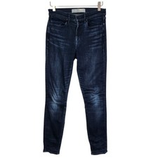 AYR Jeans Womens 27 Blue Skinny Mid Rise Stretch Denim Distressed USA Made