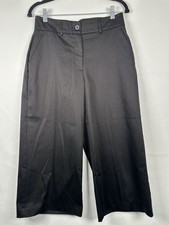 Simply Vera Wang Capri Dress Pants Women's 8 Petite Black Wide Leg Stretch NWT