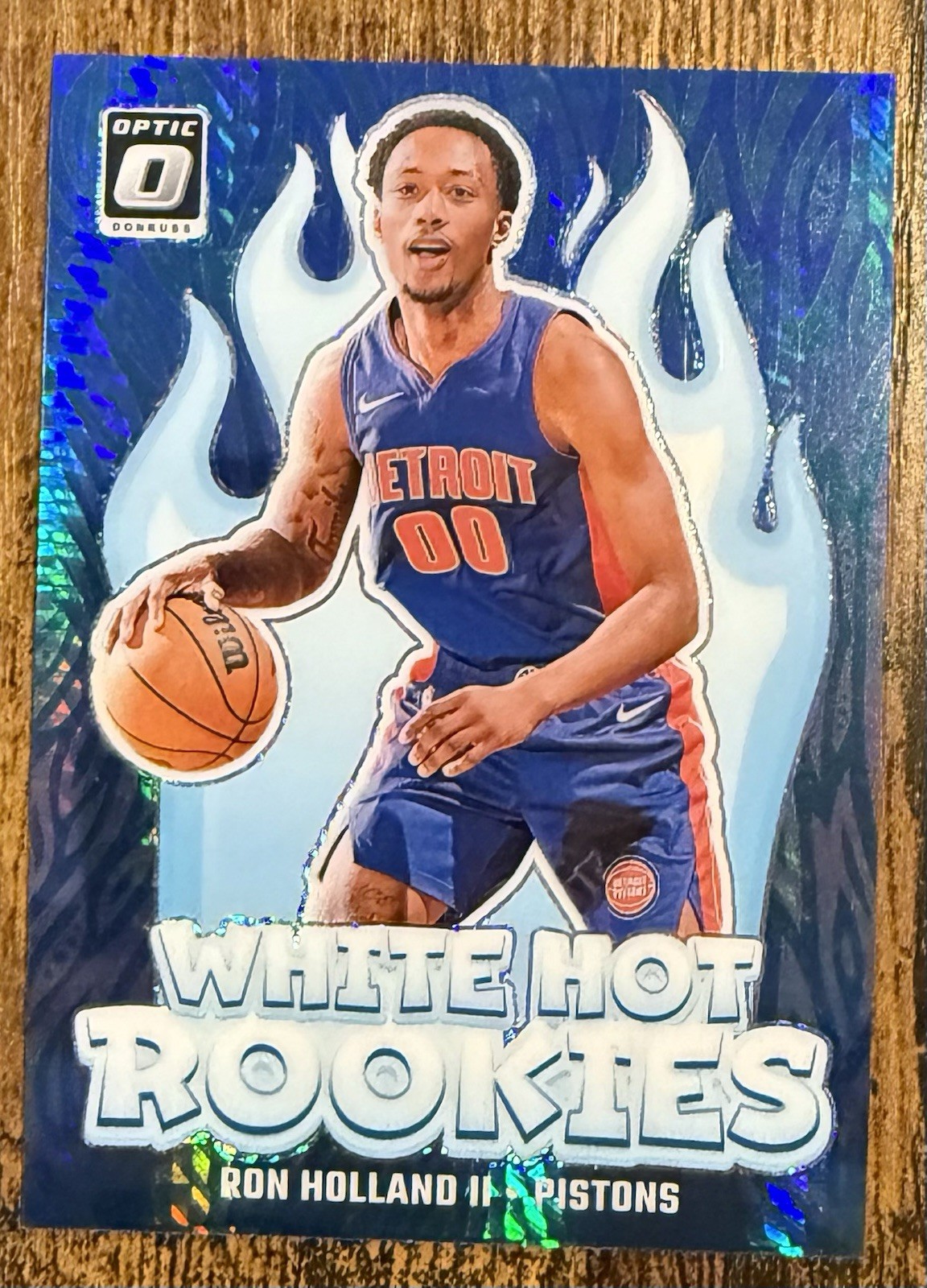 2024-25 Panini Donruss Optic Ron Holland White Hot Rookies Blue Hyper /175