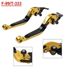 Gold Folding Extendable Brake Clutch Lever For Daytona 675 R Speed Triple R