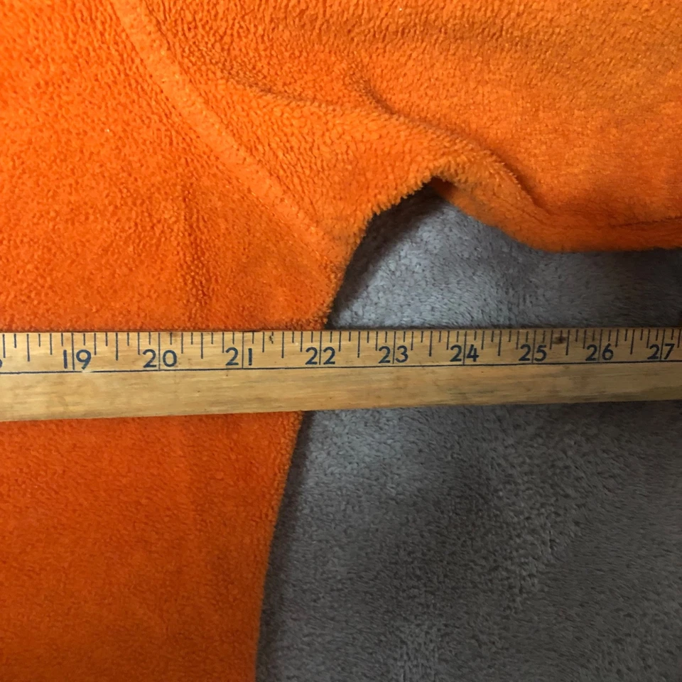 Vintage 90s adidas Fleece Sweatshirt Large Hunter Orange Bright Track Terry Y2K - Image 4 of 4