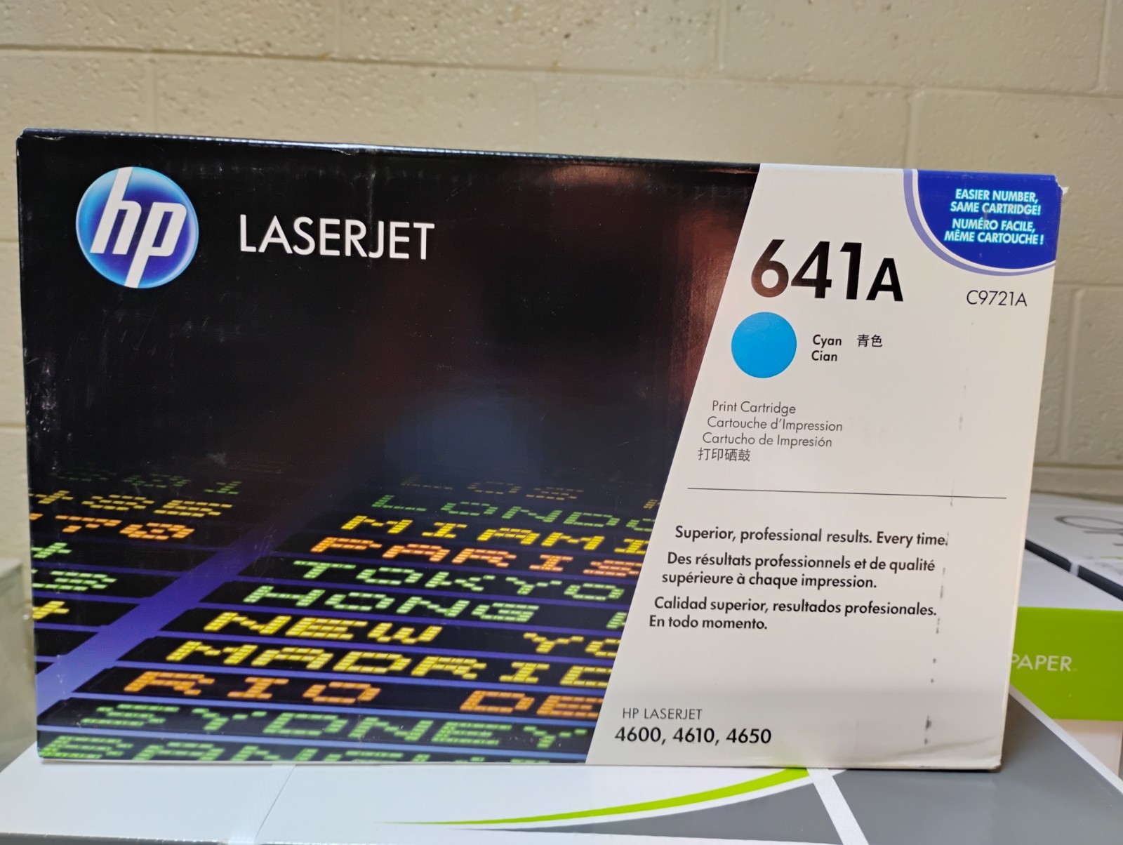 HP 641A C9721A Cyan Toner Cartridge for 4600 4610 4650 Printers - Factory Sealed-image