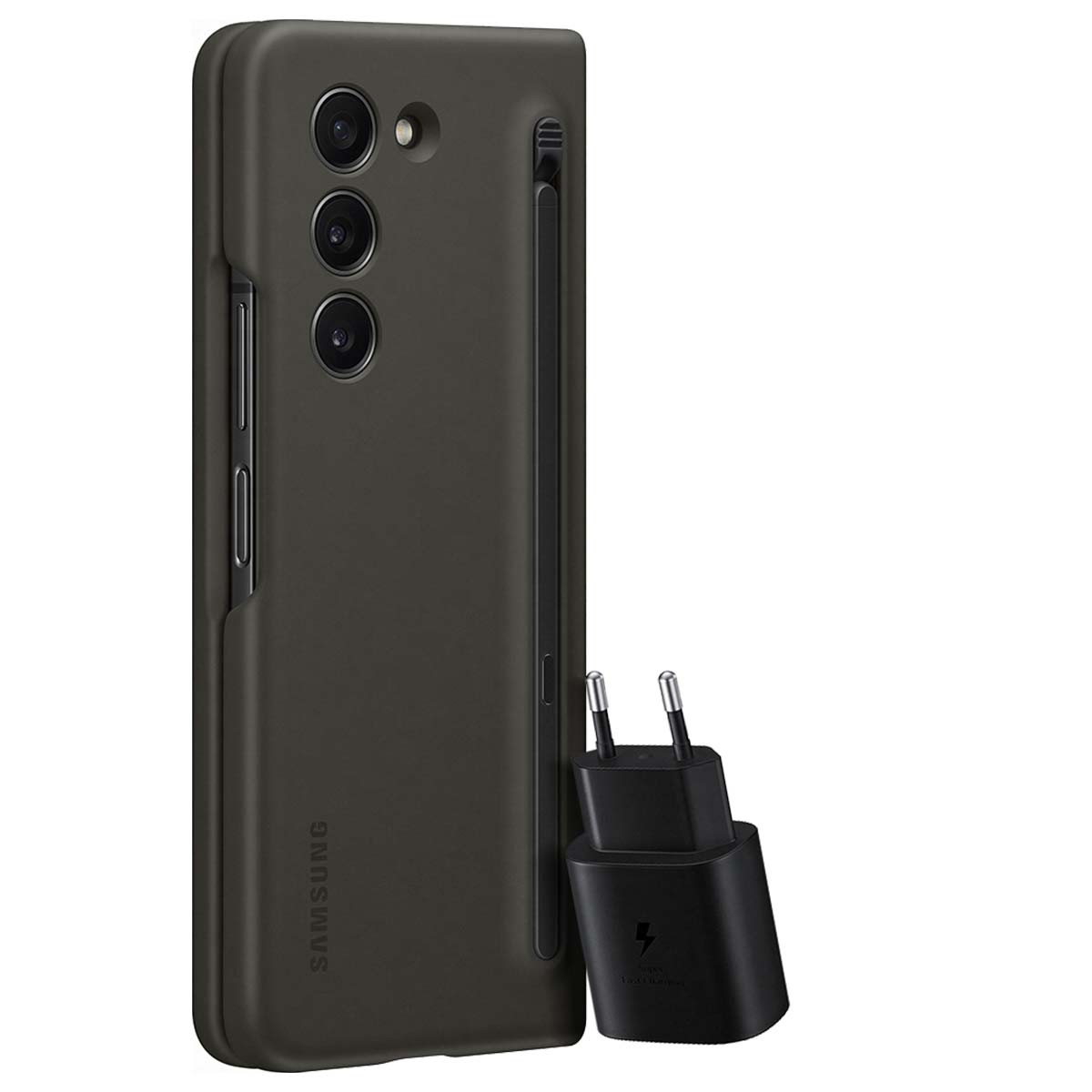 Coque Galaxy Z Fold 5 S Pen Stylet Connecté et Chargeur Secteur USB-C 25W Noir