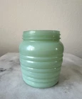 Vintage Fire King Anchor Hocking Jadeite Beehive Grease Jar No Lid Mid Century