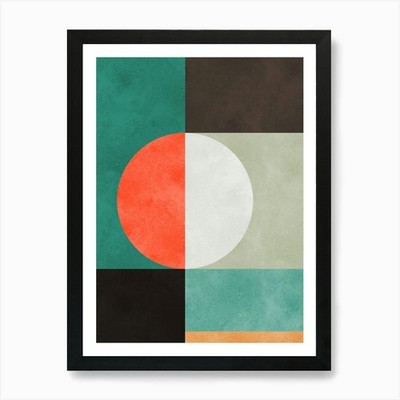 Bunte geometrische Harmonie 1 Kunst Pr gerahmtes Wandbild Poster Leinwanddruck Bild