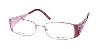 GIVENCHY VGV283 08ES SHINY BLUSH CRIMSON METAL FRAME LOGO ARMS CASUAL EYEGLASSES