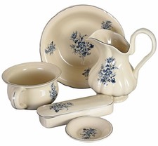 Waschset 5-tlg Lavabo Waschschüssel Krug Waschgarnitur Porzellan Waschgeschirr