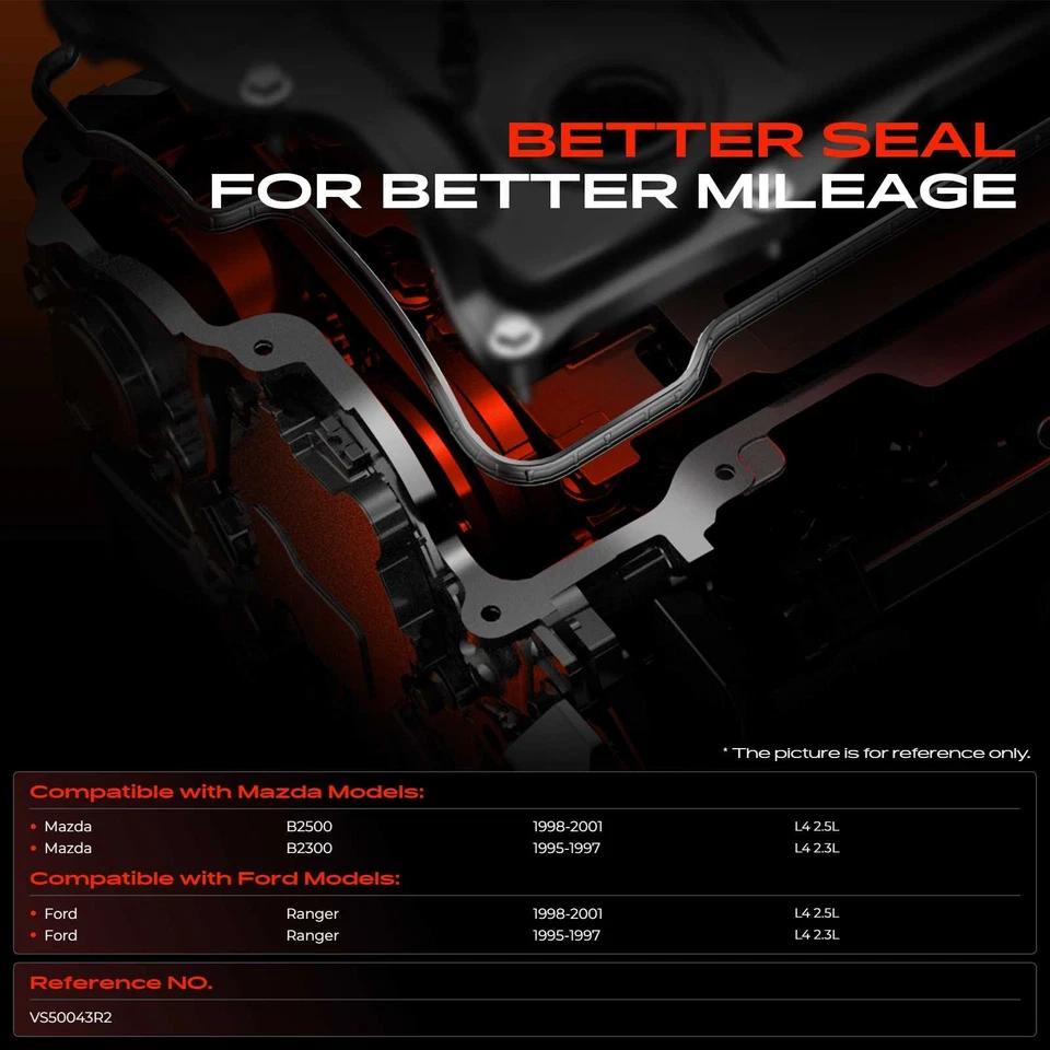 Juego de juntas de cubierta de válvula de motor para Ford Ranger 1995-2001 Mazda B2300 L4 2,3 L 2,5 L Foto 2 de 4