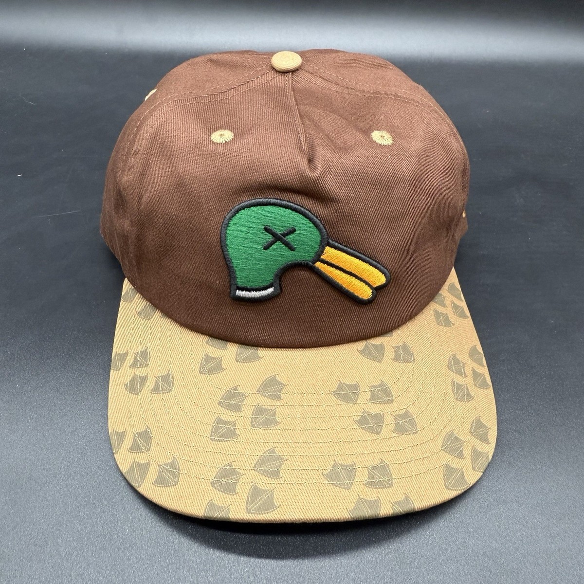 Hunt Duck Head Brown Half Structured LE SnapBack Hat Cap New
