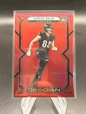 2022 Panini Obsidian Electric Etch Red Flood #179 Charlie Kolar #/29 RC Ravens