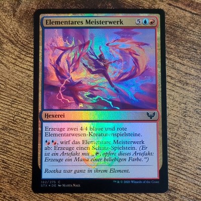 Magic the Gathering Strixhaven Elementares Meisterwerk C STX-DE182 Foil