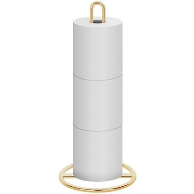 Gold Toilet Roll Holder Free Standing, OBODING, Paper - Image 1 of 4