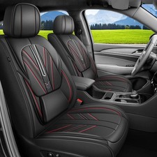 AOMSAZTO Premium Faux Leather Seat Covers for Chevrolet Chevy Colorado 2015-2...