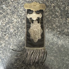 Antique Odd Fellows Fraternal Ribbon Pin IOOF Myrtle Lodge No 375