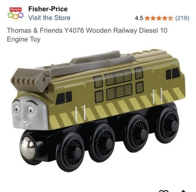Thomas Friends Wooden Railway Diesel 10 Train 2012 Fisher Price CGI Face used