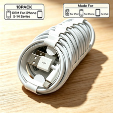 10X Lot USB Fast Charger Cable For iPhone 14 13 12 11 X SE 8 7 6 5 Charging Cord