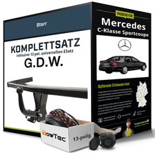 Für MERCEDES C Sportcoupe Typ CL203 Anhängerkupplung starr +eSatz 13pol uni. 01- Für MERCEDES C Sportcoupe Typ CL203 Anhängerkupplung starr +eSatz 13pol uni. 01-