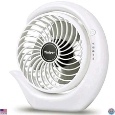 Viniper 6.2" Portable Rechargeable Fan - 3 Speeds, 180° Rotation, 8-24 Hr Use