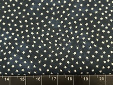 Tina Scrap 9"x21" Patriotic Tiny Star Freedom Navy Flag Sky Blue FABRIC COTTON