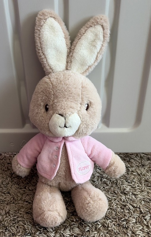 Kids Preferred Beatrix Potter Plush Bunny Pink Jacket Garden Theme Toy flopsy