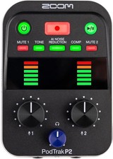 Zoom PodTrak P2 Podcast Recorder with 2 USB Mic Inputs - NEW