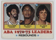 1973 Topps League Leaders Artis Gilmore Mel Daniels Billy Paultz Bill HOF 1lx9