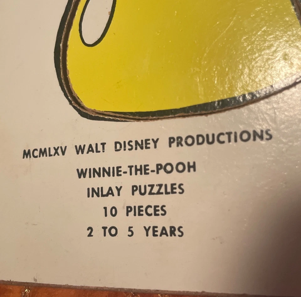 Lote de 4 rompecabezas de madera Playskool de colección - Winnie The Pooh Tigger Bus de los años 60 y 70... Foto 3 de 4