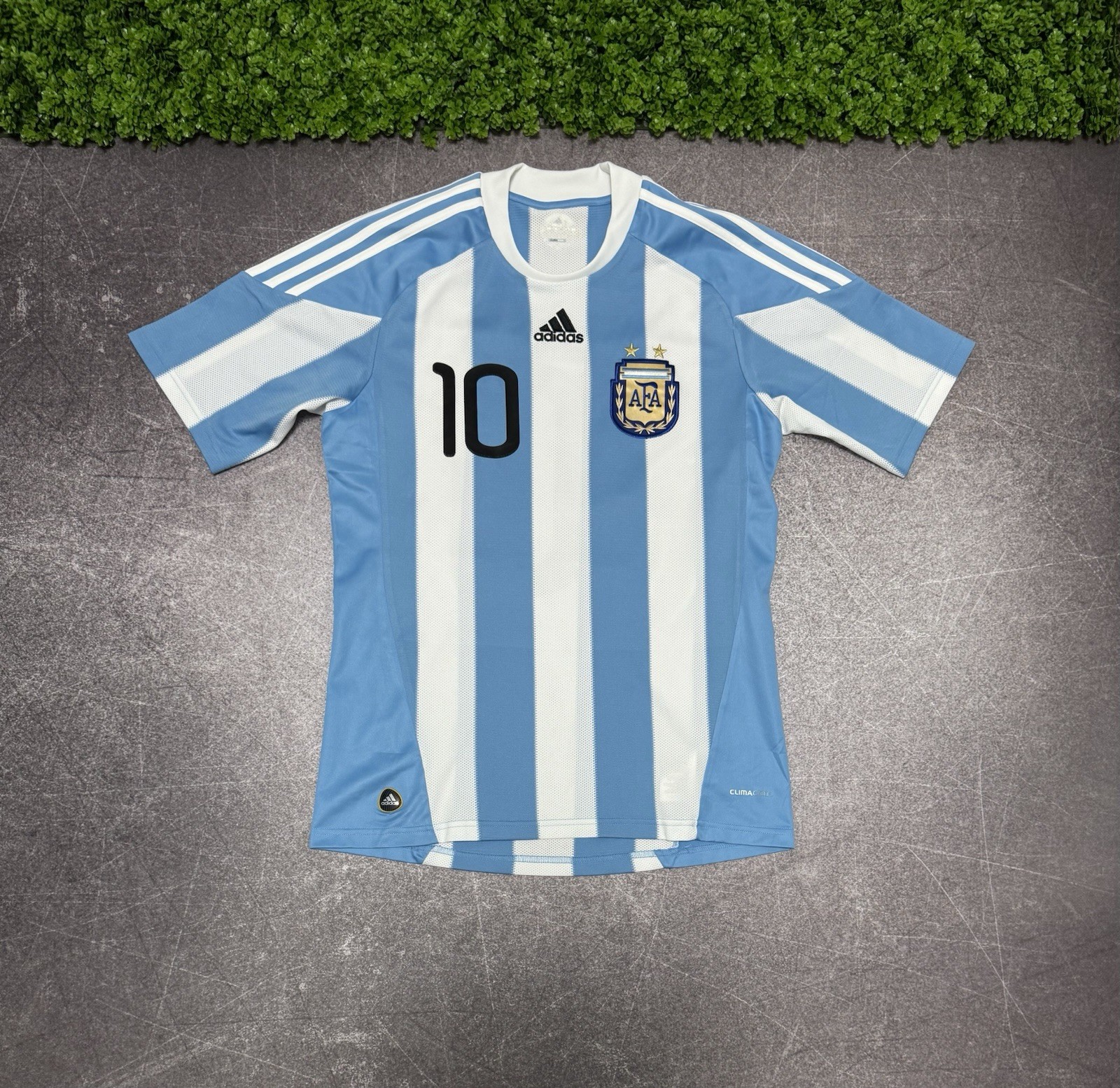 2010 Argentina Home Jersey #10 Messi XL World Cup ALBICELESTE Adidas NEW