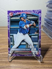 2025 Bowman Zyhir Hope Prospects Purple Pattern Border #/199 Dodgers