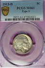 1913 D PCGS MS61 TYPE 2 BUFFALO NICKEL #B52279