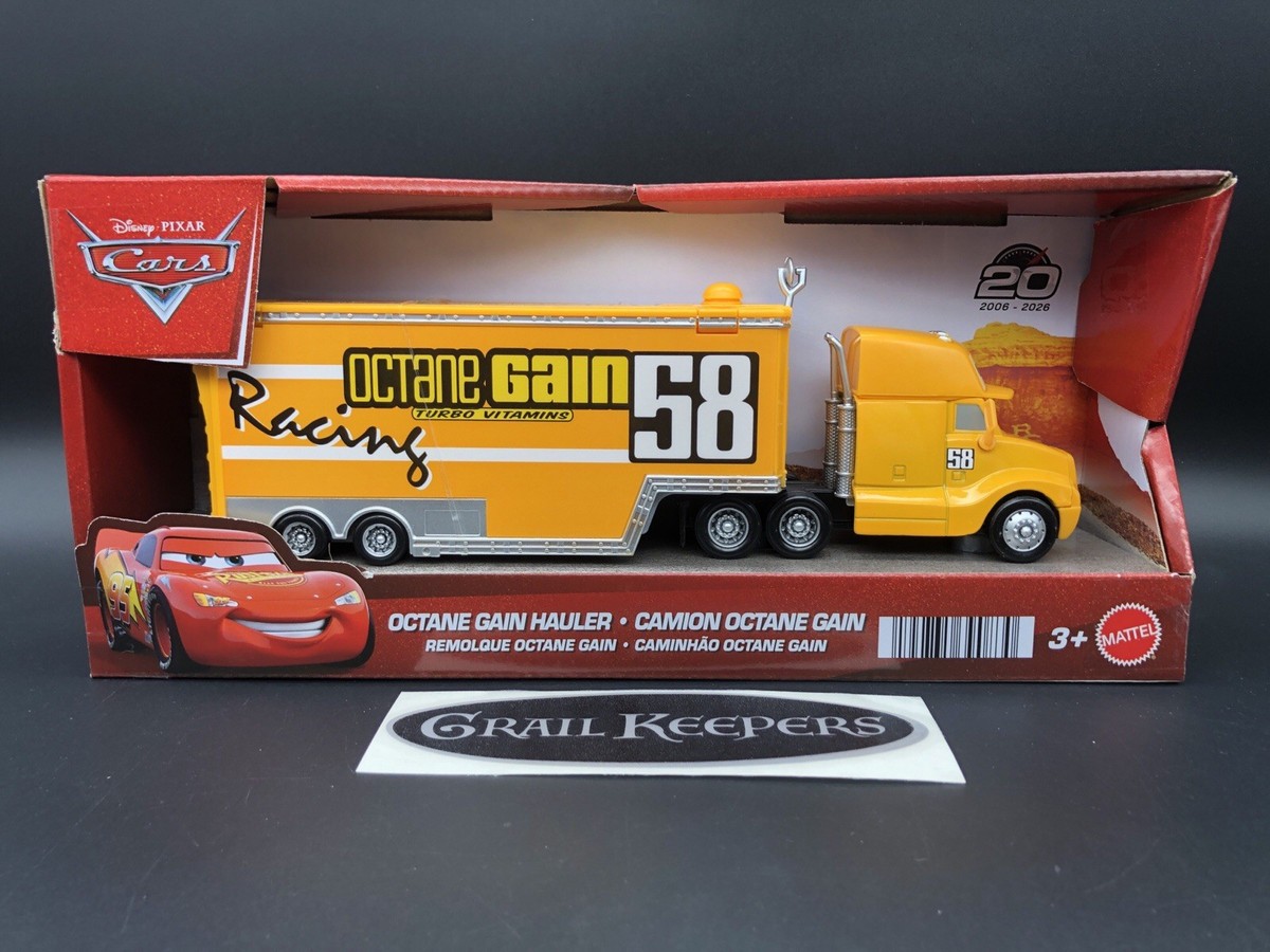 Disney Pixar Cars Octain Gain Hauler Semi Trailer Orange 1:55 20th