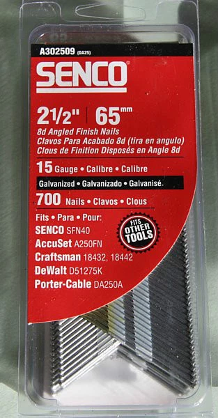 Senco 15g Angled Finish Nails 2 1 2