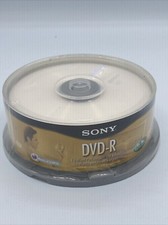 Sony DVD-R 25 Pack Spindle 16x 4.7GB Disc NEW SEALED