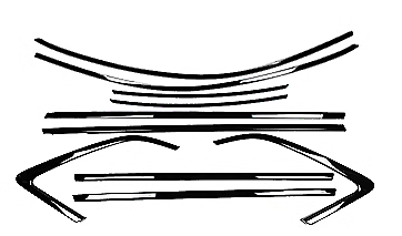 10PCS For 2019-2021 AUDI Q3 Black Steel Car Window frame Strip Cover Trim H - Bild 2 von 10