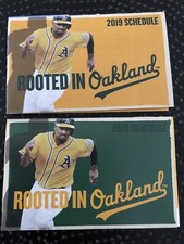 Marcus Semien 2019 Oakland A’s Pocket Schedule Athletics Card Lot (2) Green Gold