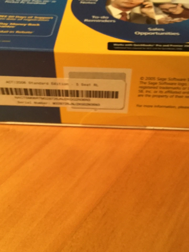 BRAND NEW Act! 2006 Version 8 Contact And Customer Manager NFR. Standard 5 Seat - Image 4 of 4