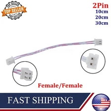 JST XH2.54mm 2 Pin Pitch Connector Cable Female to Female PCB Wire 10/20/30cm