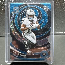 2023 Panini Spectra | Tre Tucker  RC Die Cut Blue Prizm /50 Raider Nation 