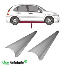Schweller Reparaturblech Links und Rechts f&uuml;r Citroen C3 2002-2010 
