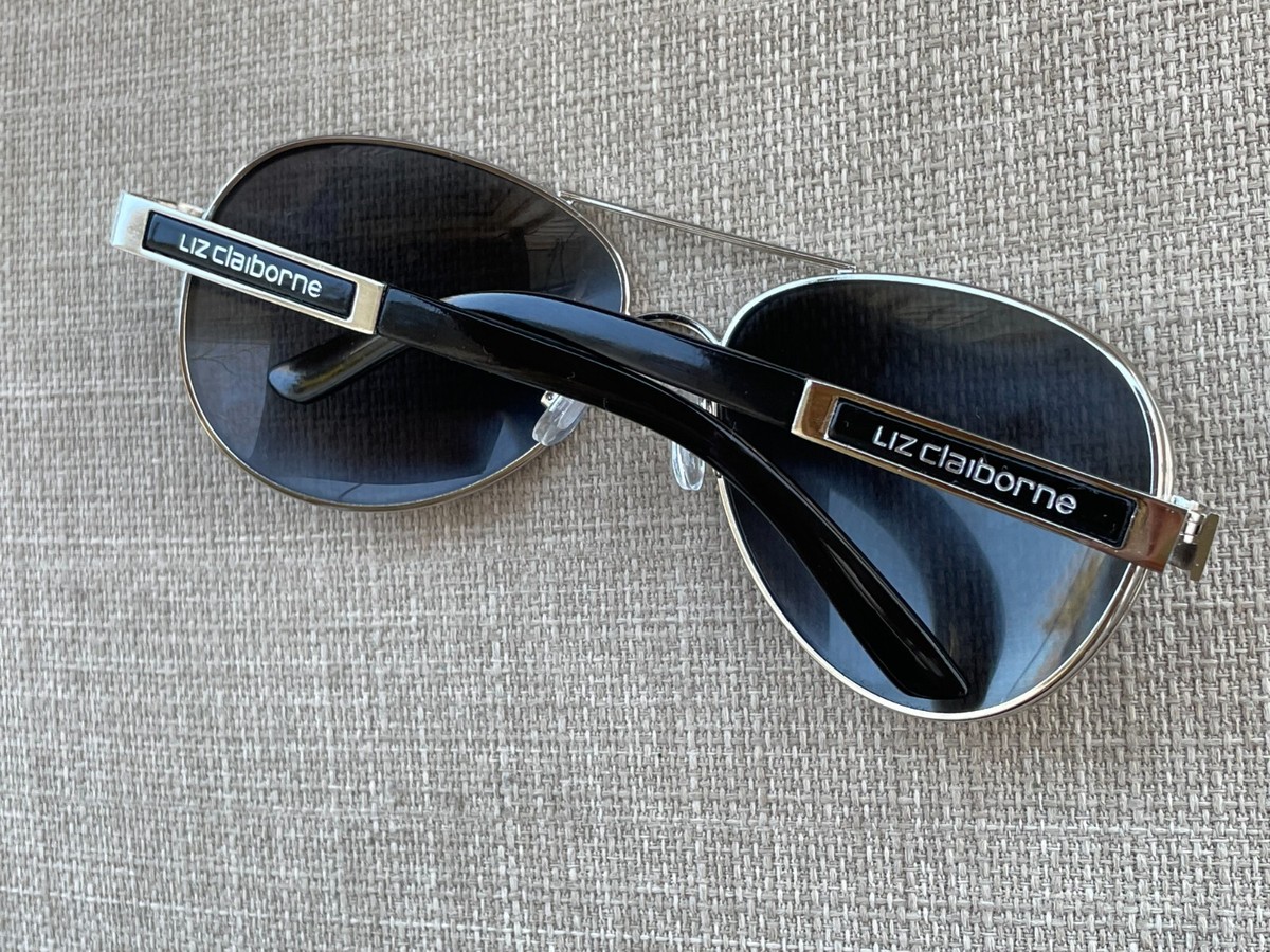 Liz Claiborne Women Sunglasses 61[]14 125 Eye Wear Shades Silver/Black Tone Liz Claiborne Women Sunglasses Silver Tone Frame Eyewear 61  main image 2